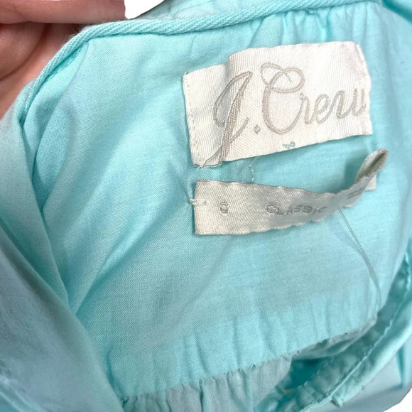 J. Crew‎ Classic-Fit Short-Sleeve Lightweight Cotton Poplin Shirt Blue Size 0 - Picture 7 of 9